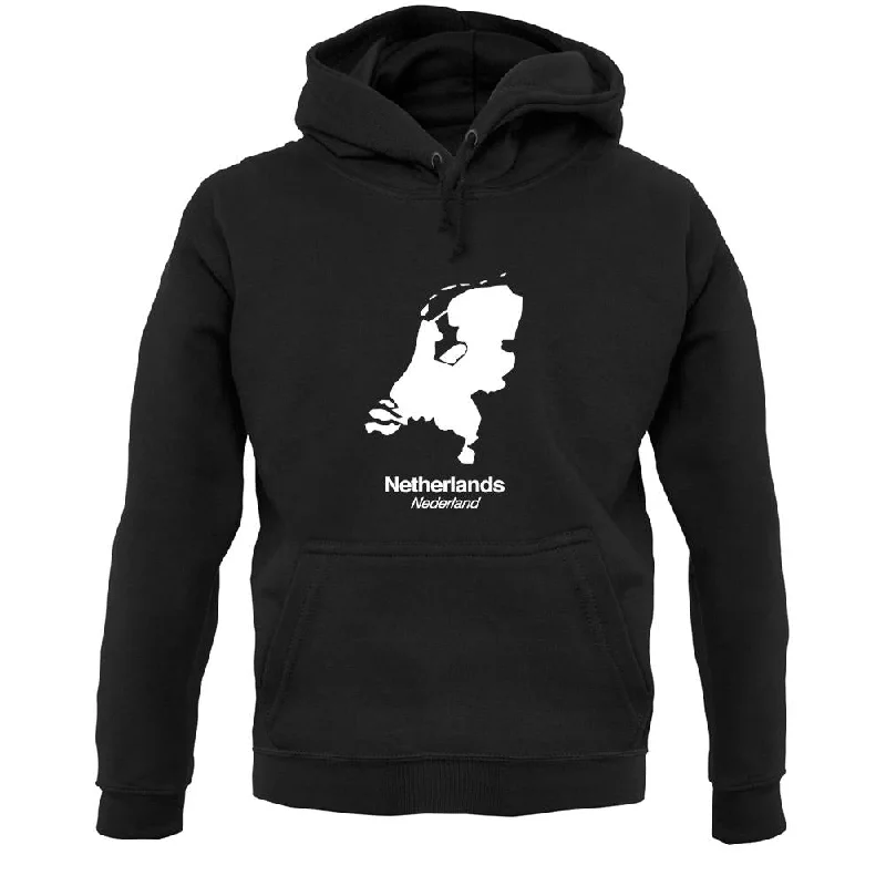 Netherlands Silhouette Unisex Hoodie Hoodie with Snap Buttons Easy Quick