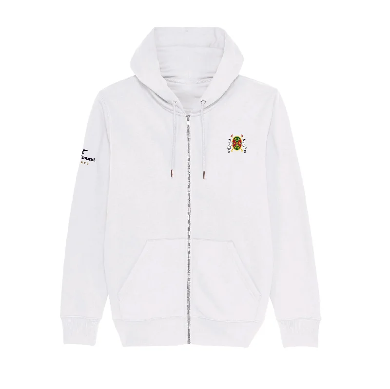 Polo Club de Chantilly White Zip Hoodie Hoodie Jacket Zipper Layering