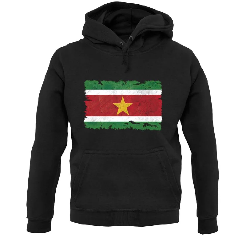 Suriname Grunge Style Flag Unisex Hoodie Hoodie with Gradient Ombre Colorful