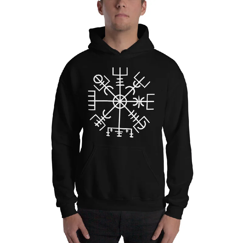 Vegvisir Way Finder Compass Icelandic Stave Unisex Hoodie Sweatshirt Hoodie Dress Longline Feminine