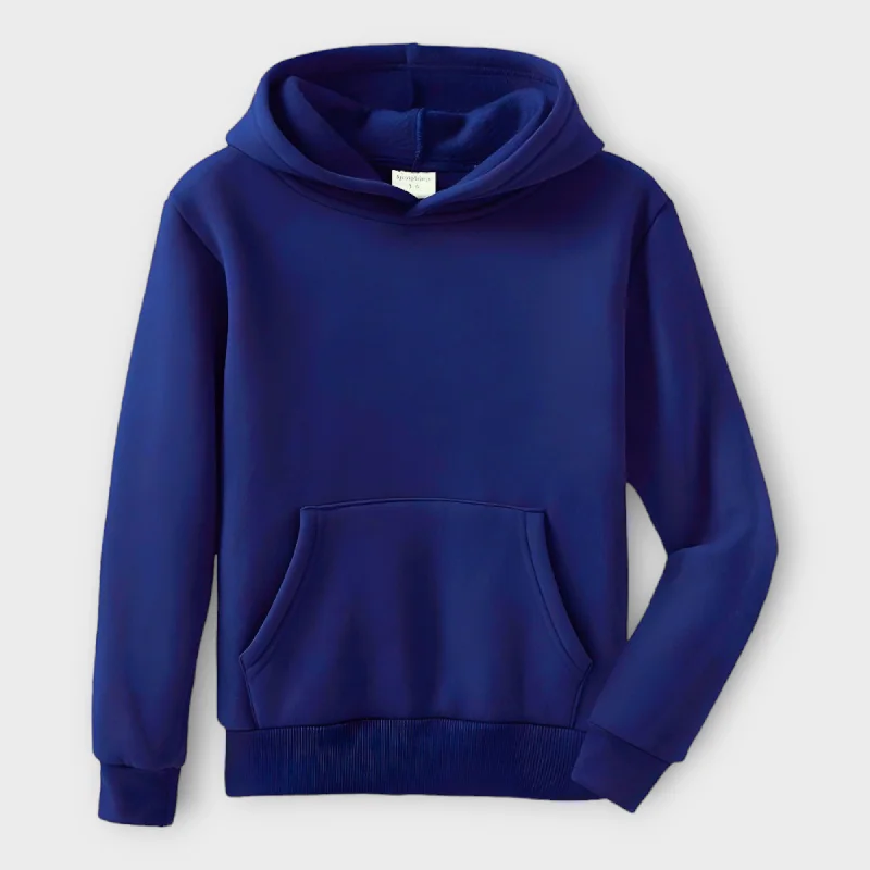 Winter Basic Royal Blue Hoodie For Women's Hoodie with Thumb Holes Functional Cozy