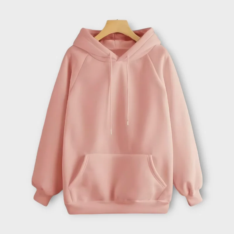 Winter Pink Basic Hoodie For Women's Hoodie with Gradient Ombre Colorful