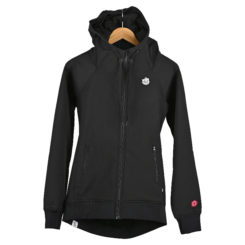 Women's Tech Zip Hoodie_Standard Hoodie with Tied Waist Feminine Flattering