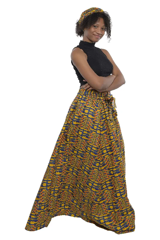 African Long Maxi Skirt velvet skirt glossy