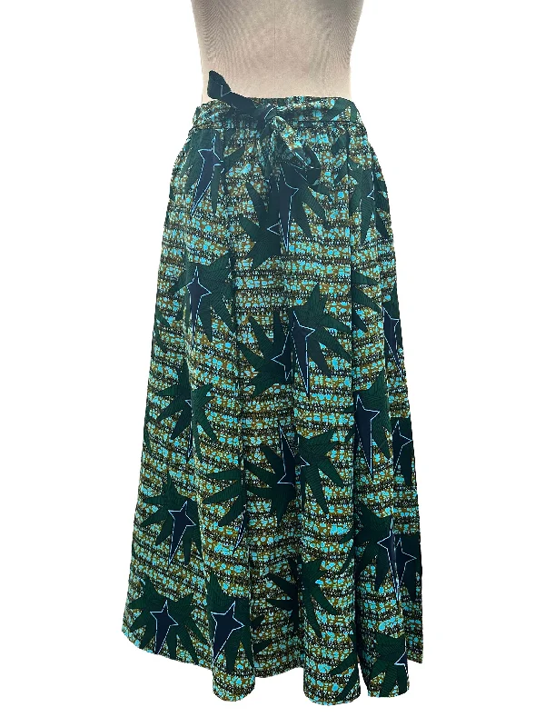 African Long Maxi Skirt (Plus Size) silk skirt elegant