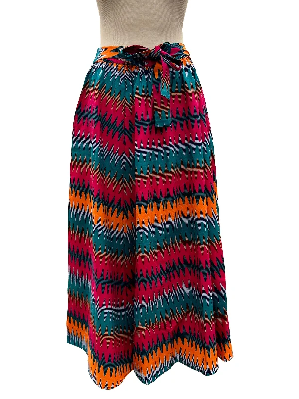 African Long Maxi Skirt ( Plus Size) linen skirt light