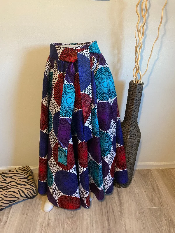 African Print Maxi Skirt denim skirt classic