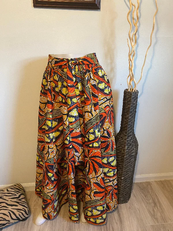 African Print Maxi Skirt corduroy skirt durable