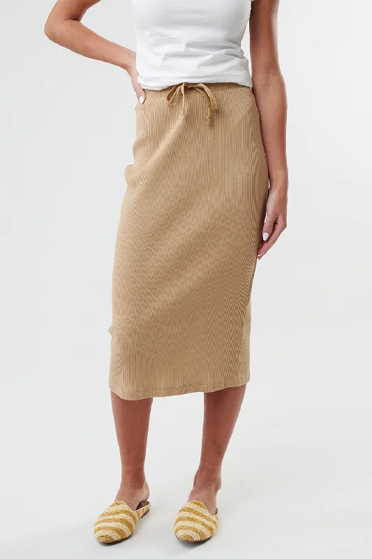 Back Slit Pencil Skirt corduroy skirt textured