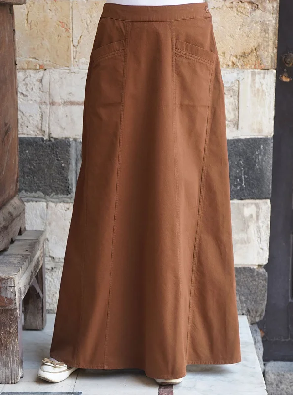 Cotton Twill Shumaysah Skirt slim fit skirt