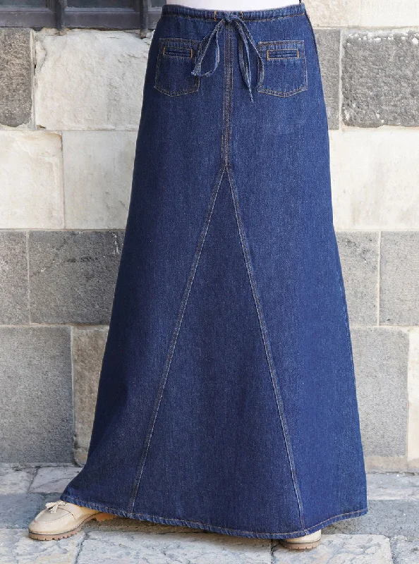 Denim Huyam Maxi Skirt denim skirt trendy