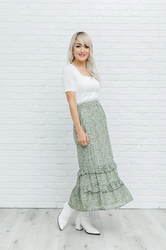 Floral Visons Skirt chiffon skirt lightweight