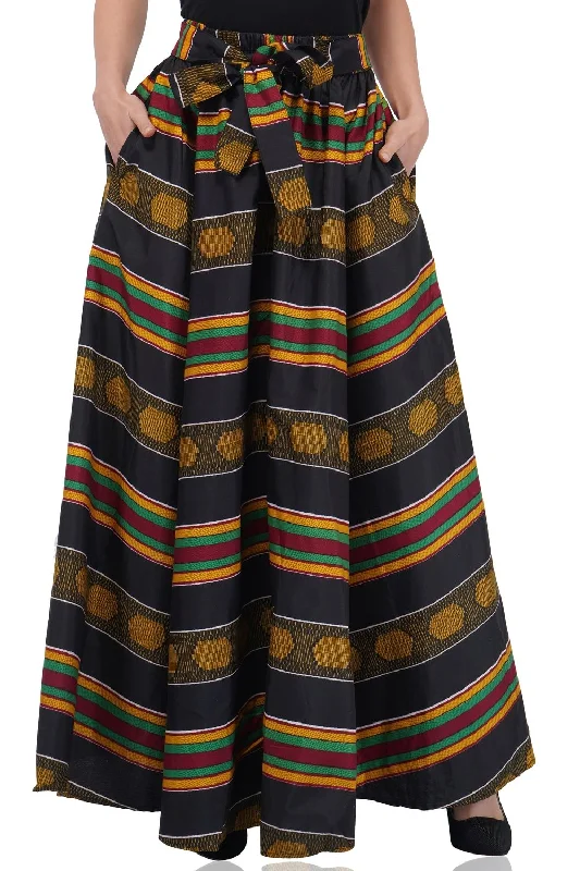 Kente Long Maxi Skirt lace skirt elegant