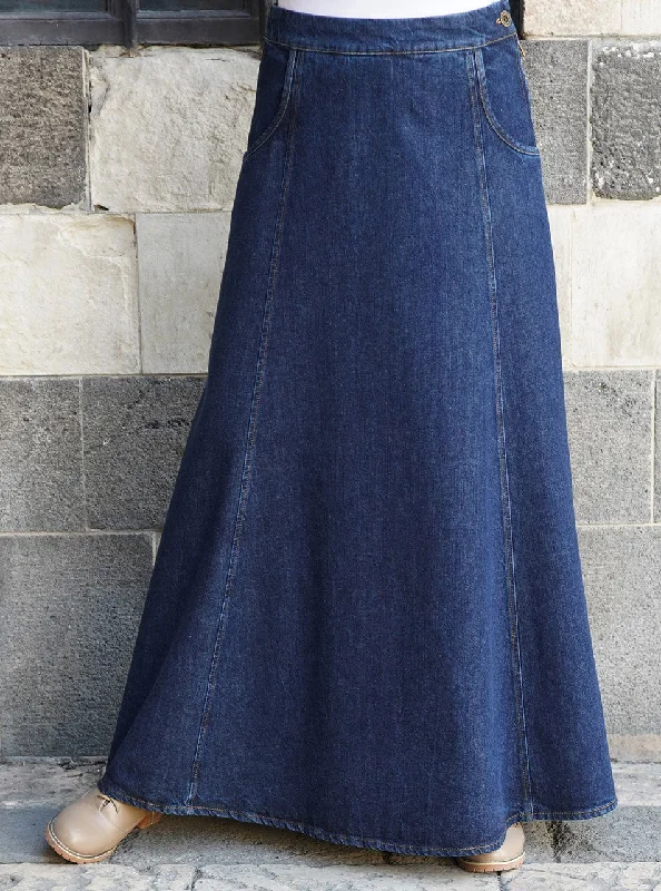 Marina Denim Maxi Skirt denim skirt stylish