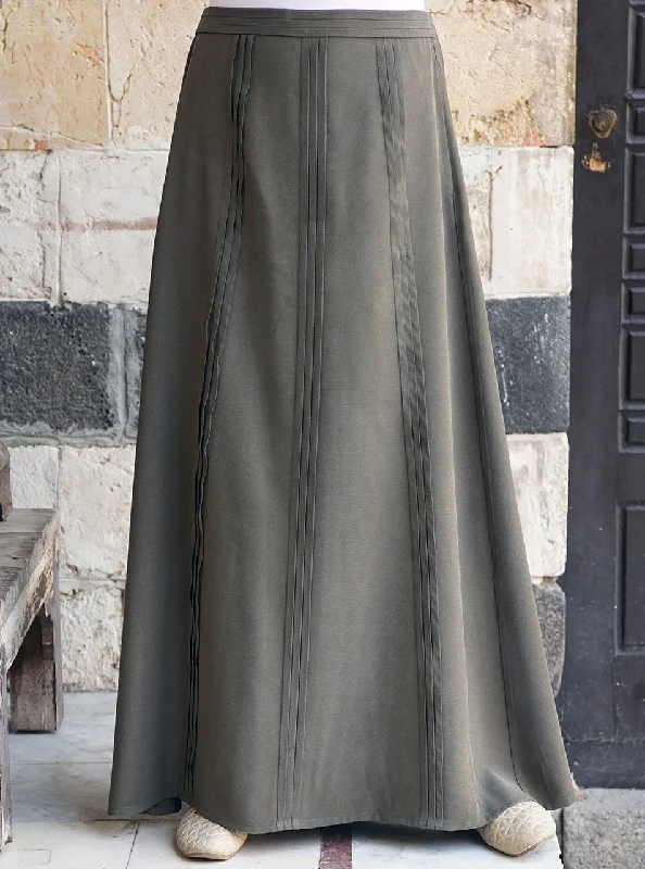 Pleated Maxi Skirt cashmere skirt rich