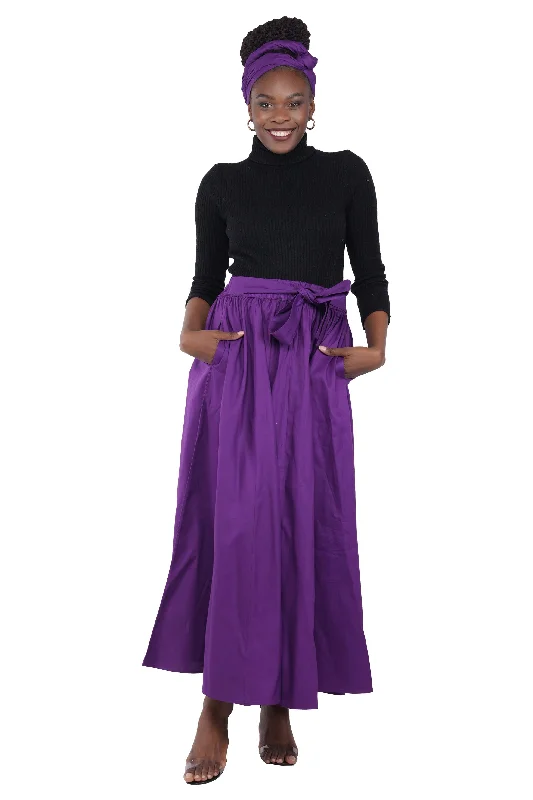 Purple Long Maxi Skirt corduroy skirt cozy