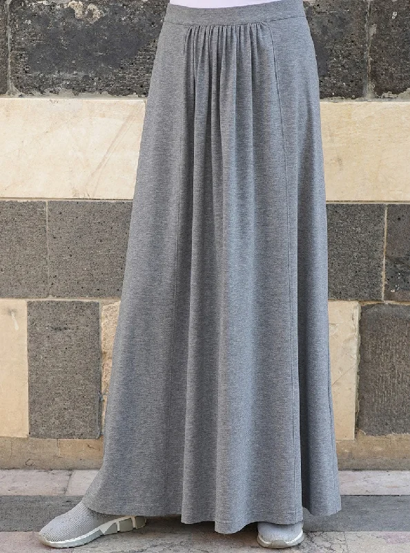 Ruched Front Jersey Maxi Skirt cashmere skirt soft