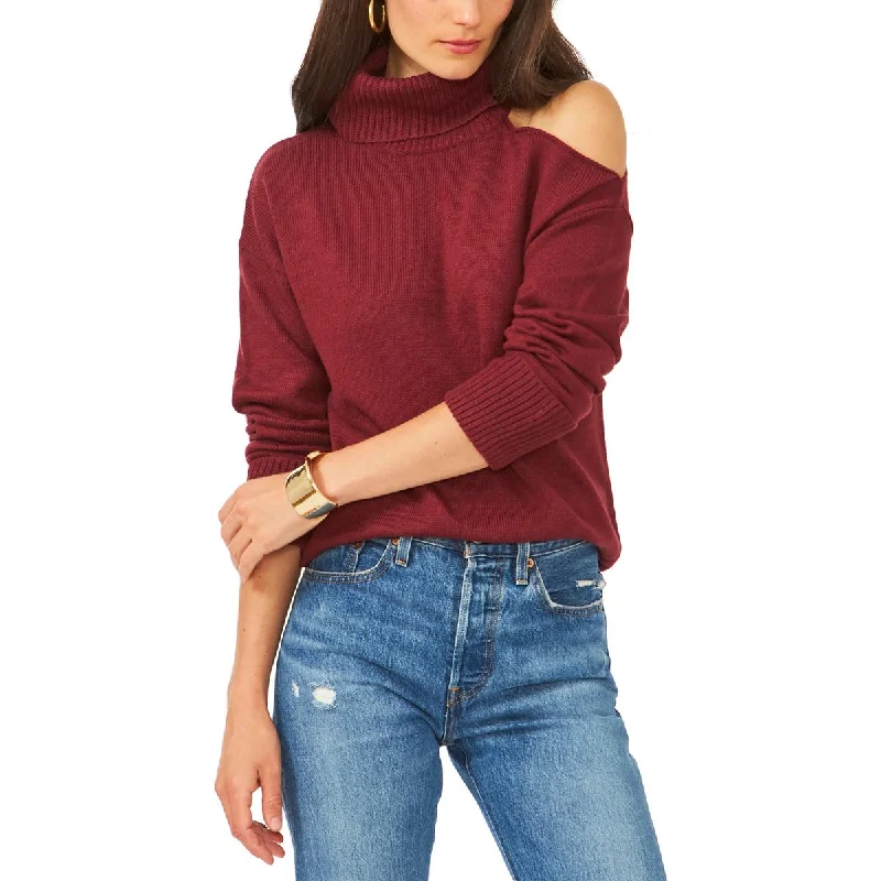 1.State Womens Turtleneck Sweater Zippered Front Buttoned Front Snap Front