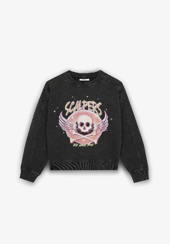 SPRAY SKULL SWEATER Wool Sweater Cotton Sweater Cashmere Sweater