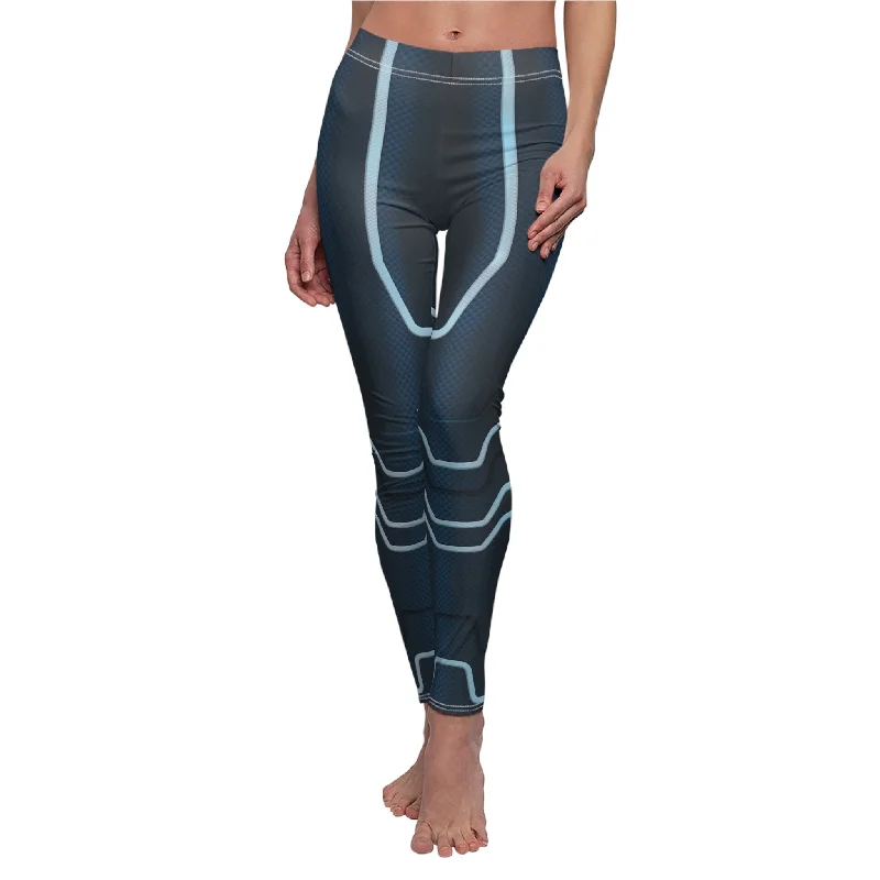 Anya Corazon Leggings, Madame Web Costume Elegant Metallic Leggings