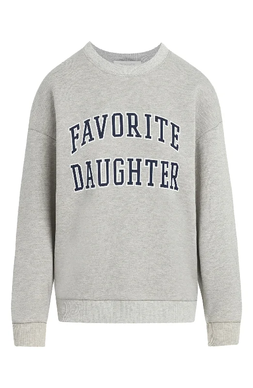 Favorite Daughter Collegiate Sweater, Heather Grey Lightweight Heavyweight Midweight