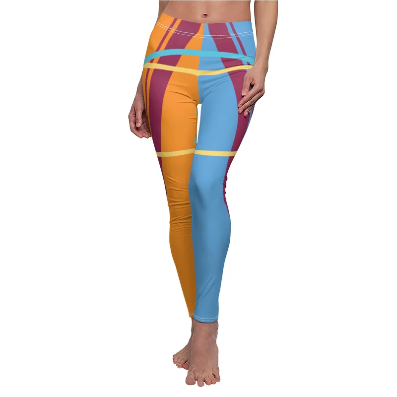 Carousel of Progress Wall Pattern Legging, Magic Kingdom Costume Trendy Digital Print Leggings