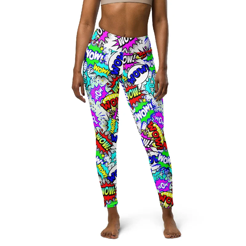 Wow! Cartoon Yoga Leggings, lioness-love Elegant Textured Leggings