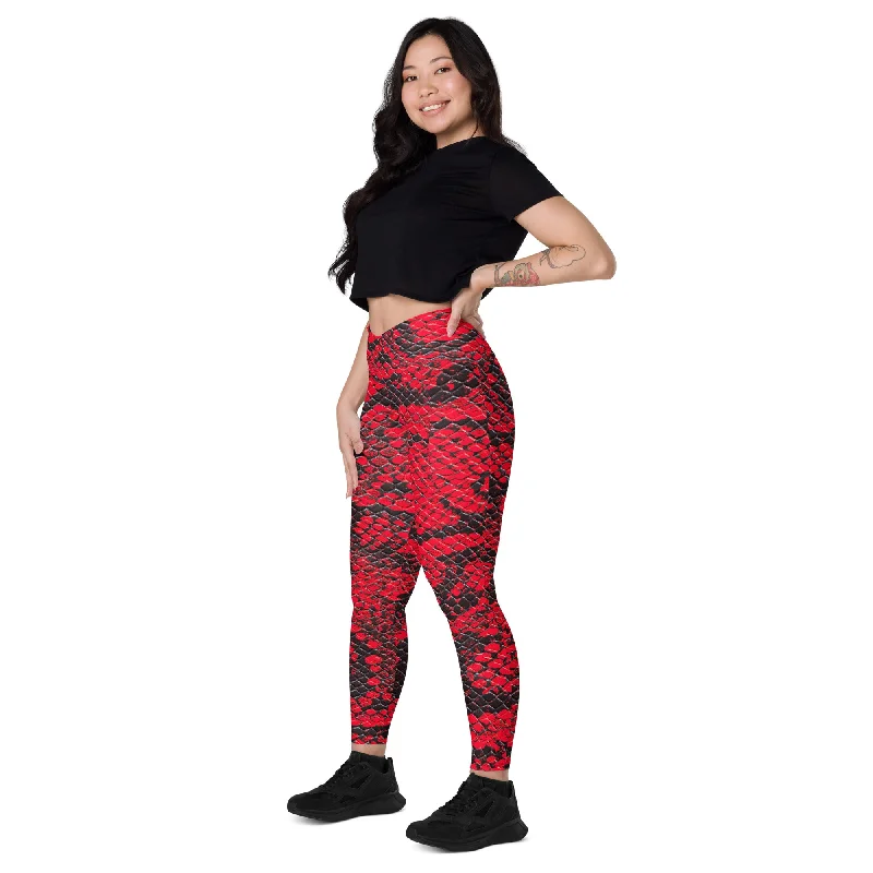 Crossover leggings with pockets Casual Sporty Leggings