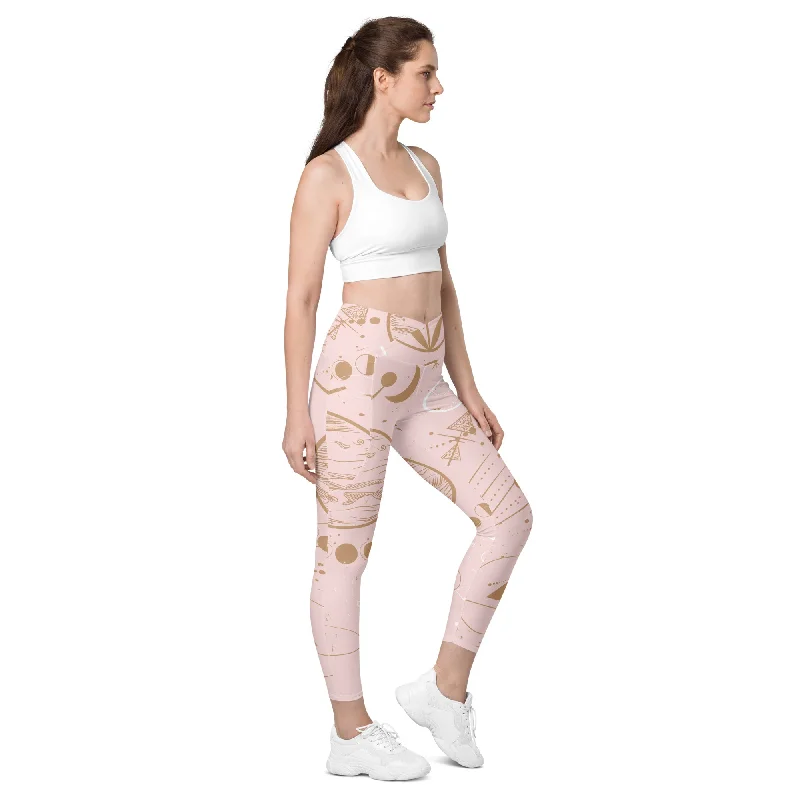 Crossover leggings with pockets Comfortable Classic Yoga Leggings