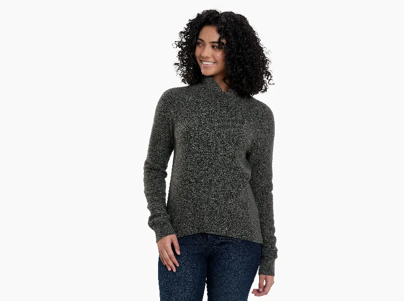 Women's Solace Sweater - Soft Pine Zippered Buttoned Snapped