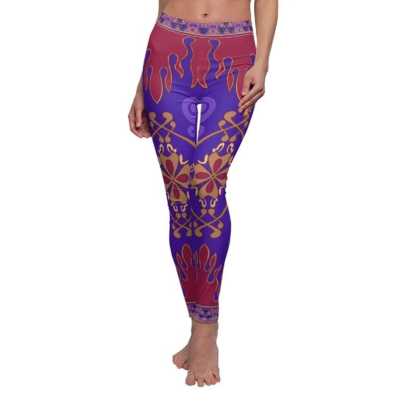 Magic Carpet Legging, Aladdin Costume Elegant Animal Print Leggings