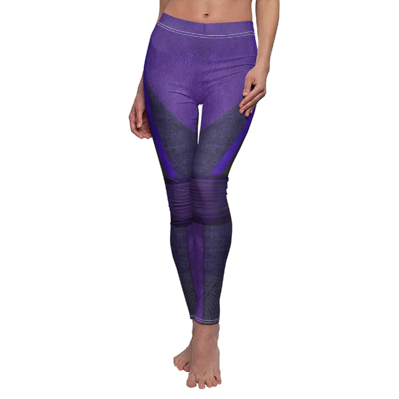 Mal Purple and Green Legging, Descendants 3 Costume Trendy Foil Finish Leggings