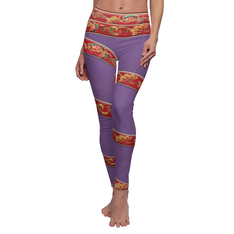 Mulan Purple Outfit Legging, Mulan Live Action Costume Fashionable Sports Leggings