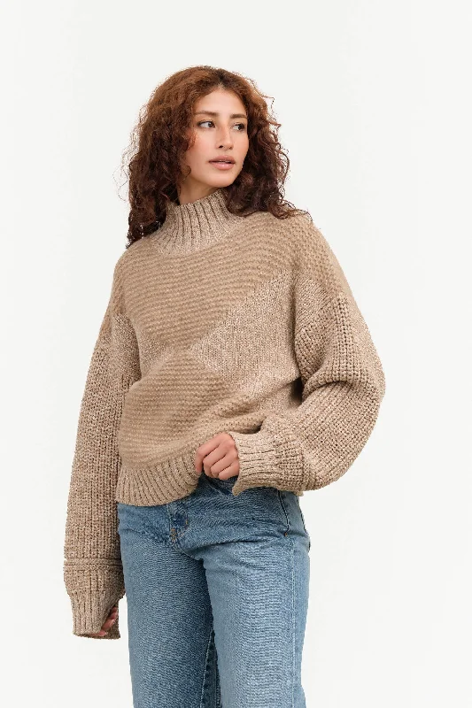 Nadia Diamond Sweater Thin Thick Dense