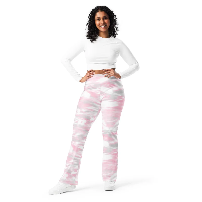 Pink Camouflage Flare leggings Comfortable Plus Size Leggings