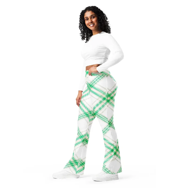 Plaid Flare leggings Elegant Casual Fit Leggings