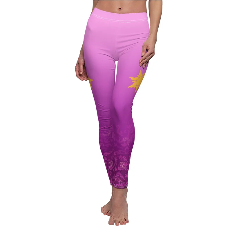 Rapunzel Ombre Legging, Tangled Costume Stylish Sweatproof Leggings