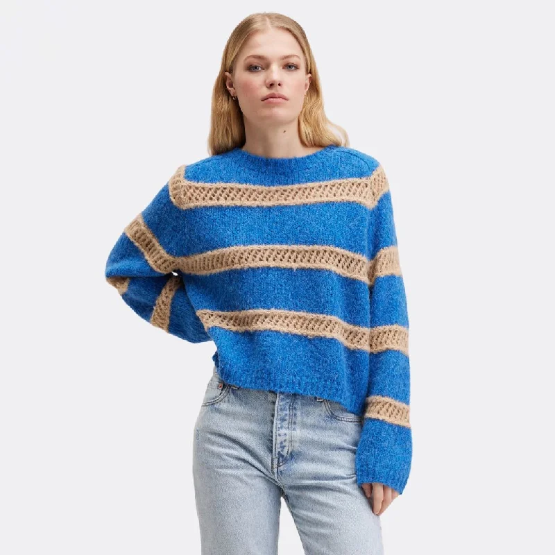 Roft Sweater (Sea) Boat Neck Shawl Collar Notched Collar