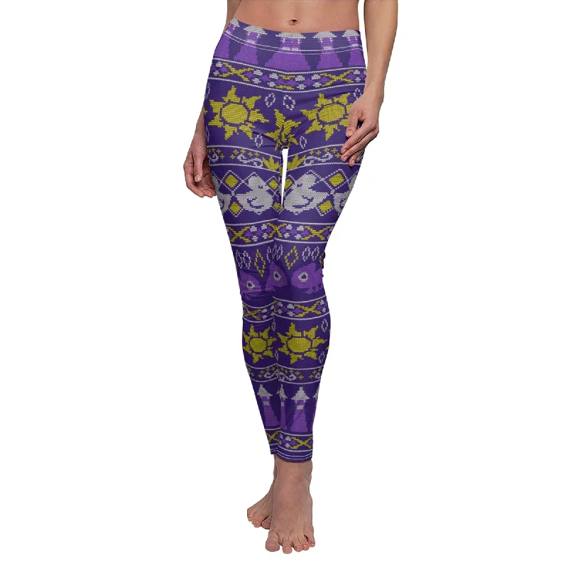 Tangled Ugly Legging, Tangled Costume Fashionable Full-Length Active Leggings