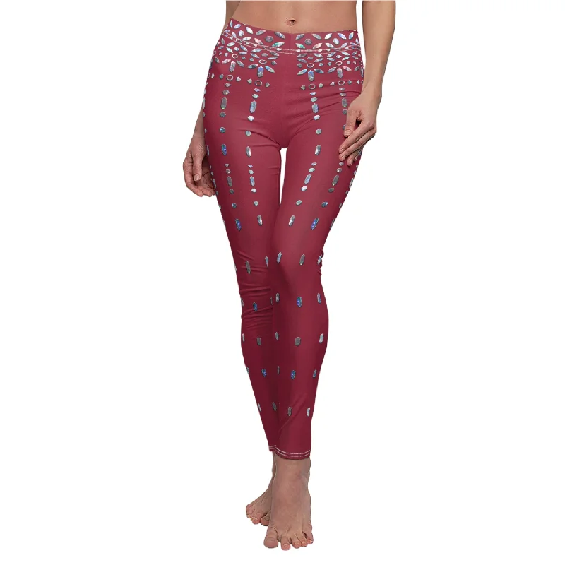 Teen Jasmine Leggings, Descendants 4 The Rise Of Red Costume Trendy Cut-Out Activewear Leggings