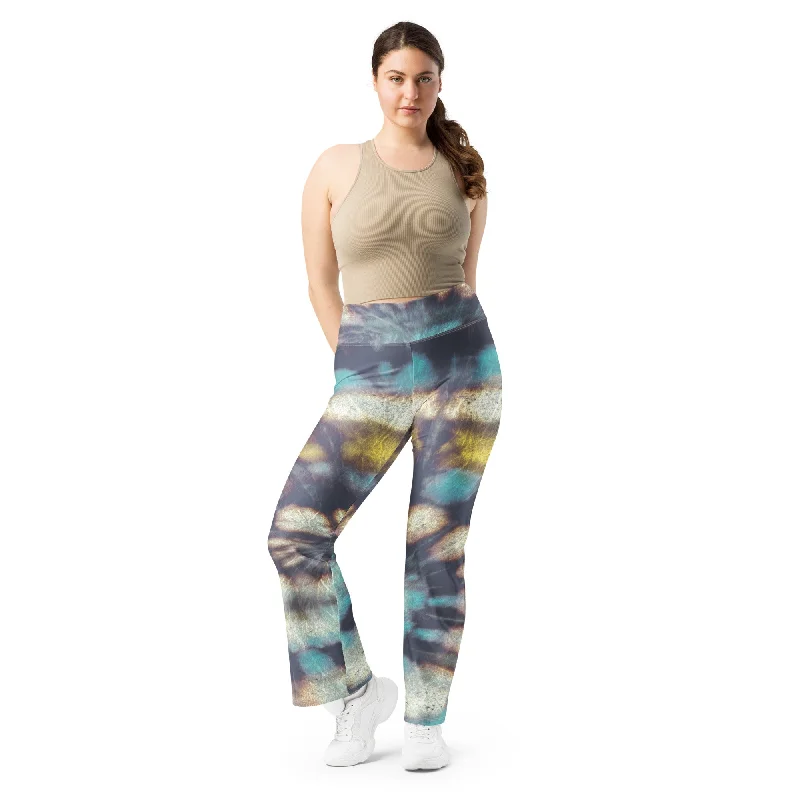 Tie-Dye Flare leggings Trendy Activewear Leggings