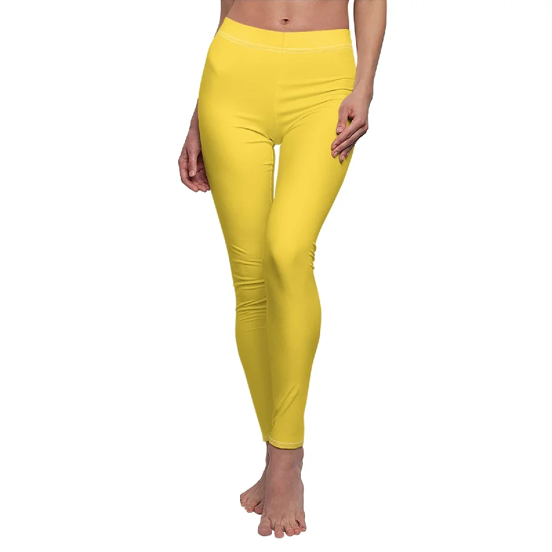 Yellow Dapper Dan Legging, The Dapper Dans Costume Trendy Color Block Leggings