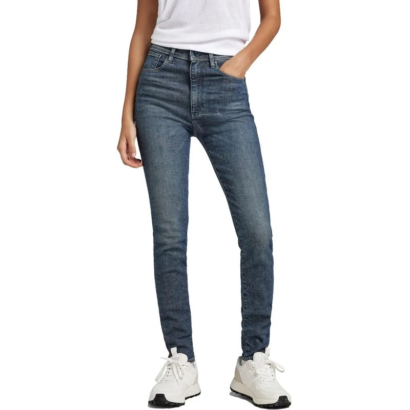 Women's Kafey Ultra High Skinny Jeans, Nightshadow Fashionable Raw Hemmed Jeans