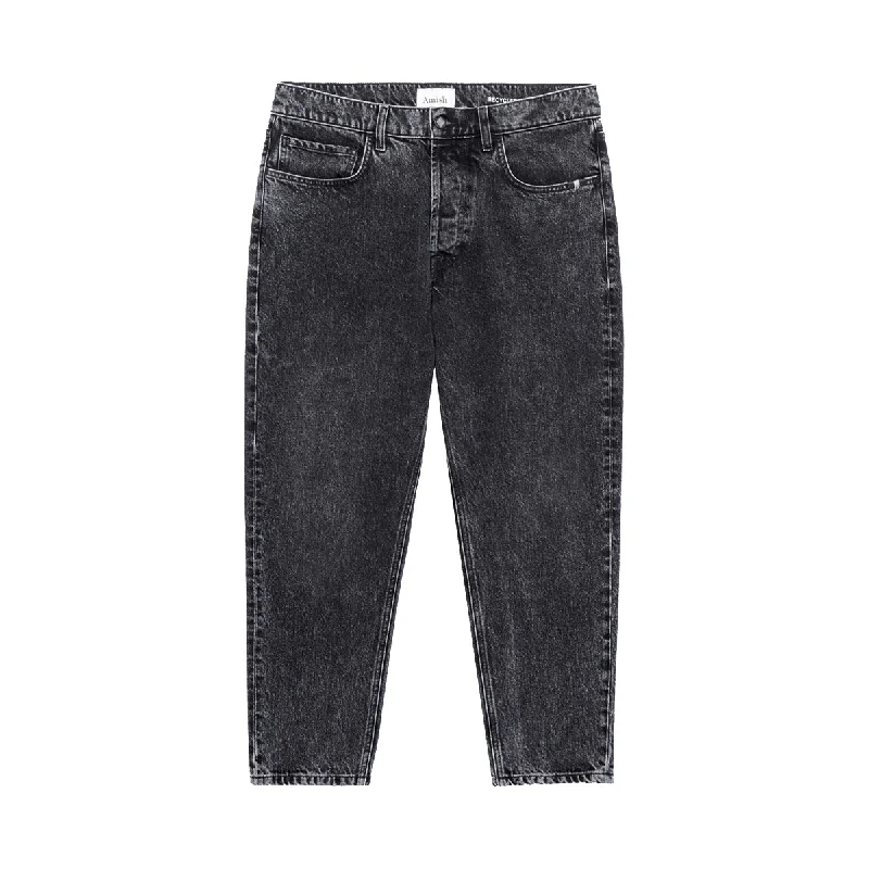 Amish - Jeremiah Recycled Black Stone Jeans - AMU001N0801771 - DENIM/BLACK Cozy Wide-Legged Jeans