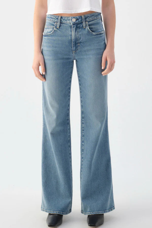 AMO Anita Flare Jeans in Eternal Fashionable Raw Hemmed Jeans