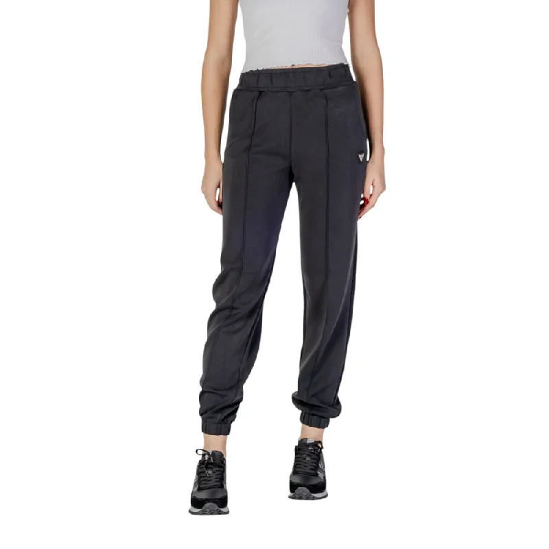 Black Polyester Jeans & Pant Cozy Wide-Legged Jeans