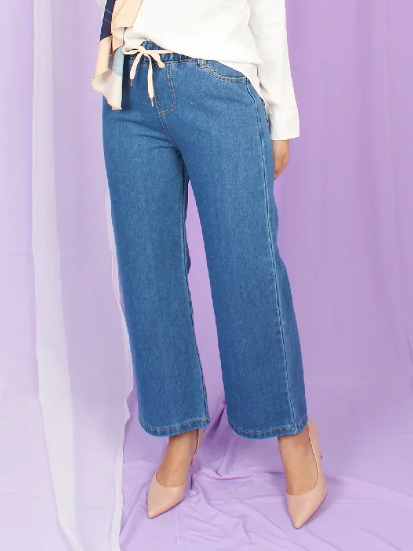 STRAIGHT FIT TROUSERS JEANS BP103 Chic Rip-Detail High-Waist Jeans