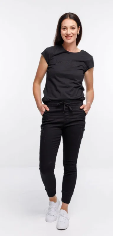 Home-Lee Weekender Jeans - Jet Black Wash Cozy Wide-Legged Jeans