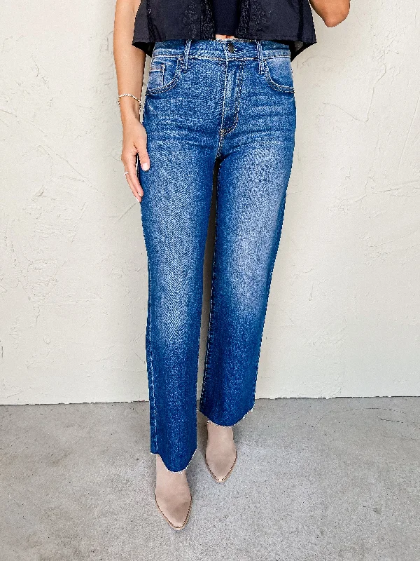 Riverside Slim Palazzo Scissor Cut Jeans Classic Blue Denim Jeans