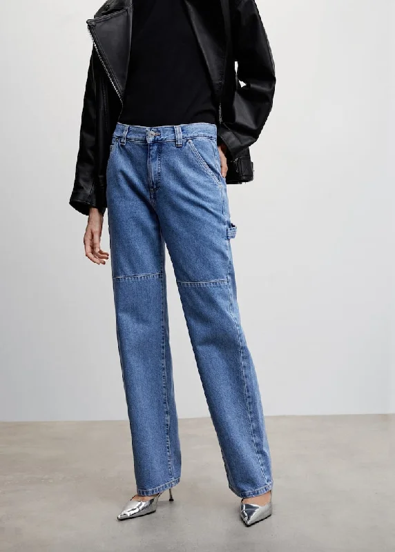 Pocket cargo jeans Fashionable White Denim Jeans